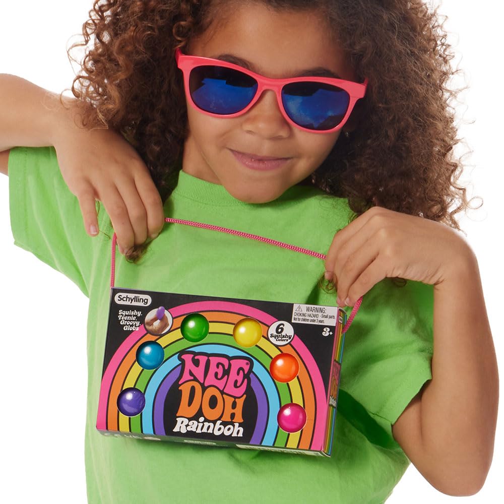 NeeDoh Rainboh | Sensory Fidget Toy | 6 Mini Groovy Globs