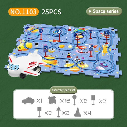 Rail Car Puzzle Track Car Play Set