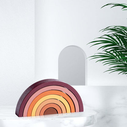 Rainbow Wooden Blocks Stacking