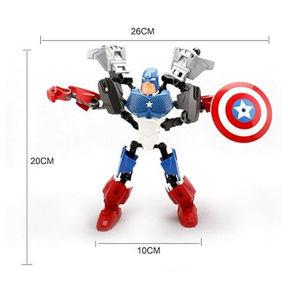 Build-A-Hero Superhero Action Figures – Brick by Brick LEGO-Compatible Set (Twistable Arms & Legs)