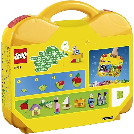 Creative Suitcase, Toy Storage, Fun Colourful Basic Building Bricks for Kids
