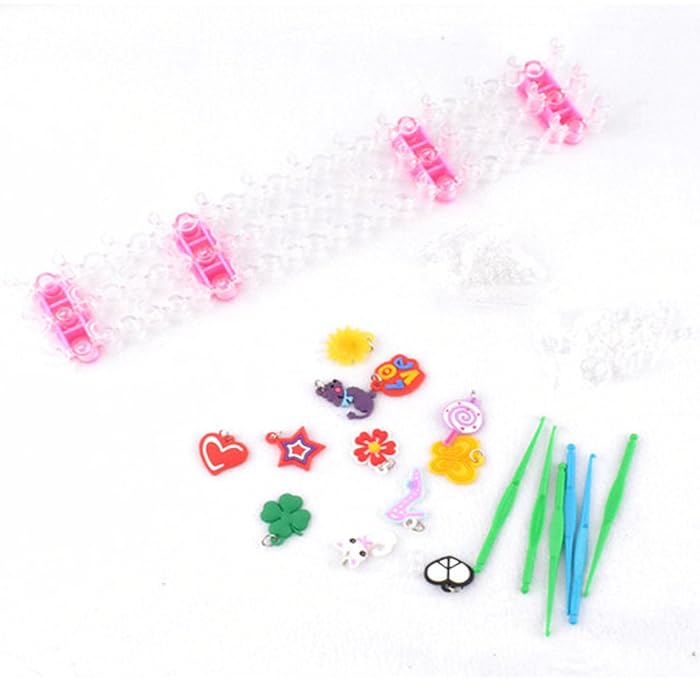 DIY Loom Band Kit -  Colorful Rubber Bands with Accessories