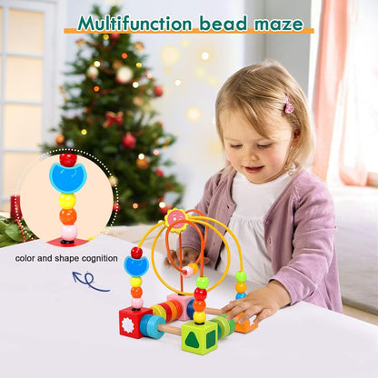 Colorful Bead Maze Wooden Mathematical Toy