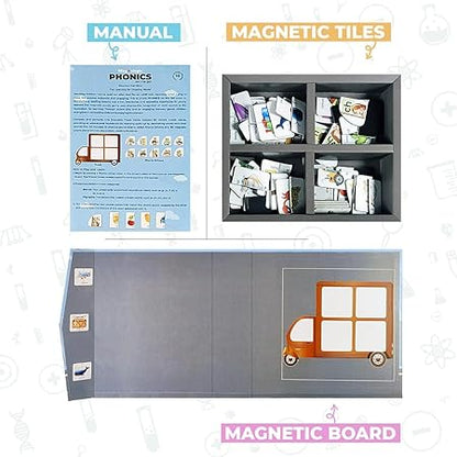 Magnalogix On-the-Go Learning Kit – Alphabet & Phonics Magnetic Sets for Kids (Ages 3–6)