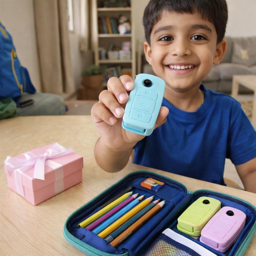 Car Key-Shaped Eraser Pack Of 3