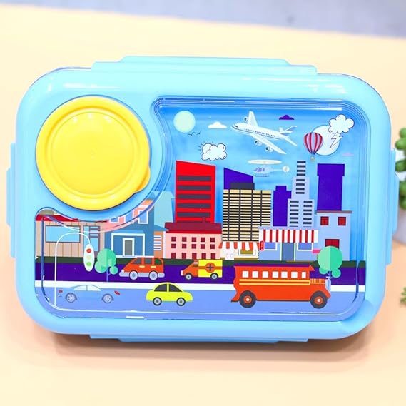 Stainless Steel Dual Compartment Lunch Box – Leak-Proof Tiffin for School, Office & Travel |