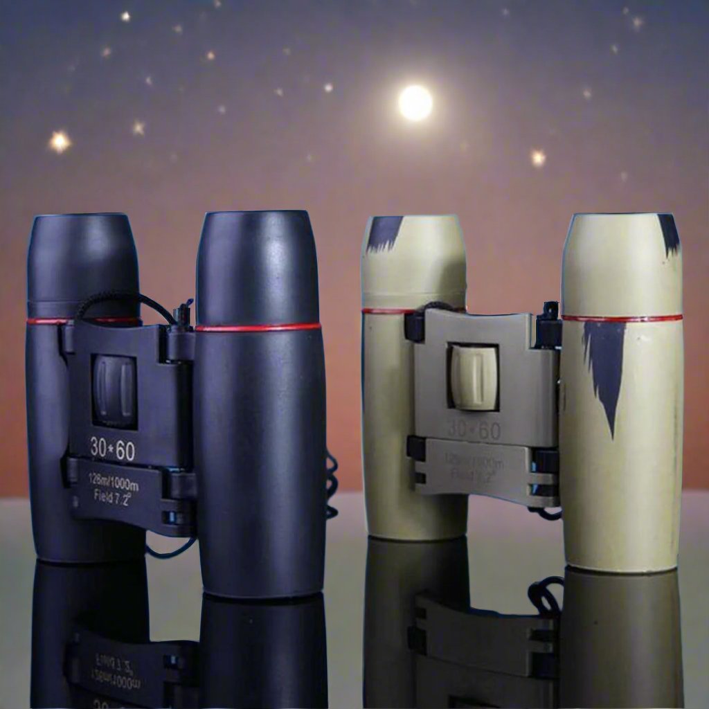 Folding Binoculars With Strap and Pouch - 30x60 Zoom Outdoor Travel