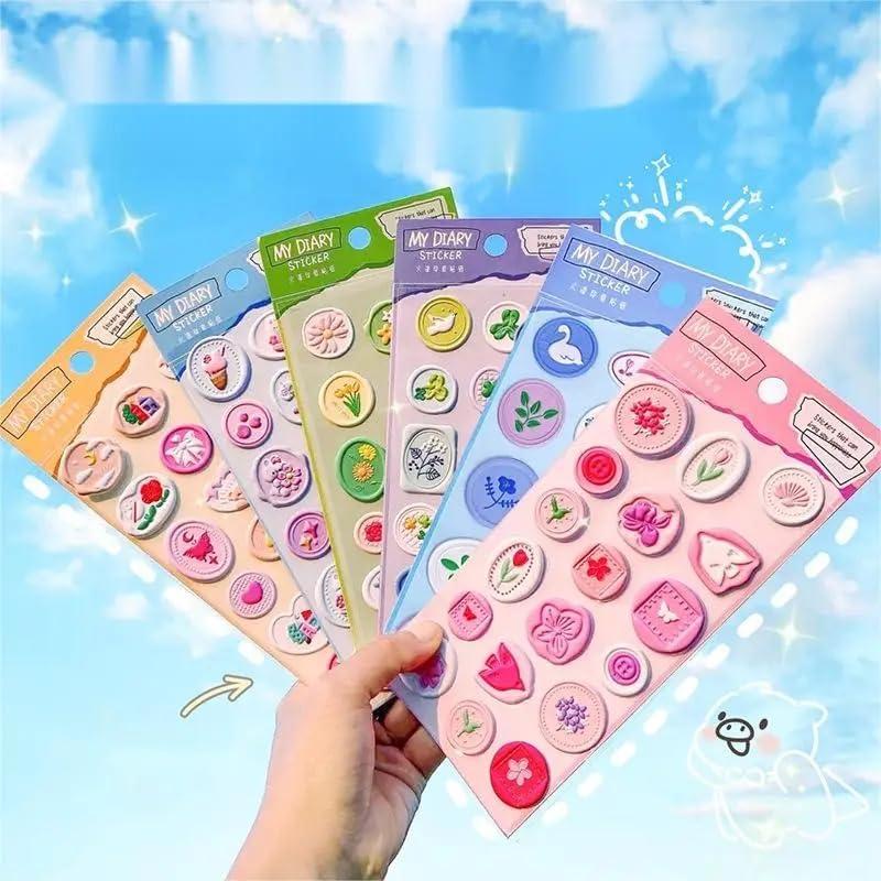 6 Set Decorative Wax Seal Stickers