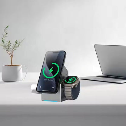 3-in-1 Portable Desktop Wireless Charger Station