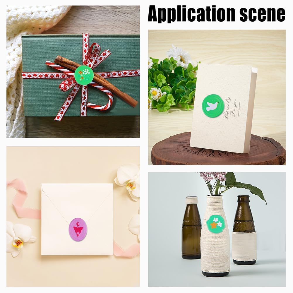 6 Set Decorative Wax Seal Stickers