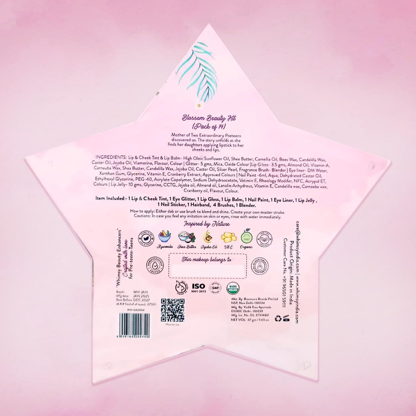 Whimsy Beauty Organic & Safe Blossom Makeup Kit