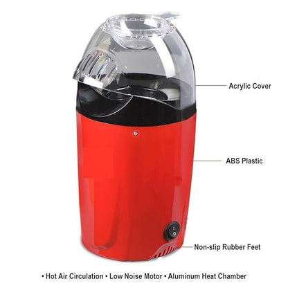 Electric Automatic Popcorn Maker – Hot Air Popcorn Machine for Healthy, Oil-Free Snacks