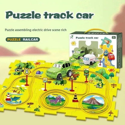 Rail Car Puzzle Track Car Play Set