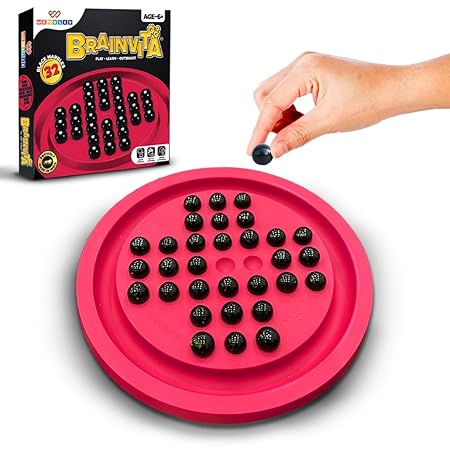 Marble Jump Puzzle Game – Classic Brain Teaser Board for Kids & Adults