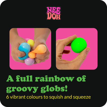 NeeDoh Rainboh | Sensory Fidget Toy | 6 Mini Groovy Globs