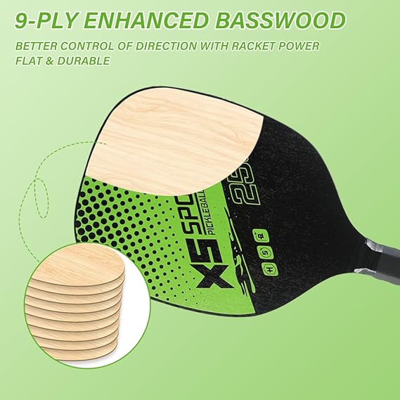 Premium Pickleball Paddle Set  | Complete Set with 4 Pickleballs & Carry Bag | Perfect for Beginners & Pros