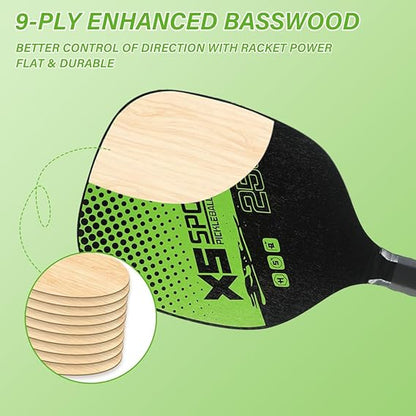 Premium Pickleball Paddle Set  | Complete Set with 4 Pickleballs & Carry Bag | Perfect for Beginners & Pros