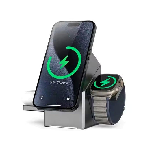 3-in-1 Portable Desktop Wireless Charger Station