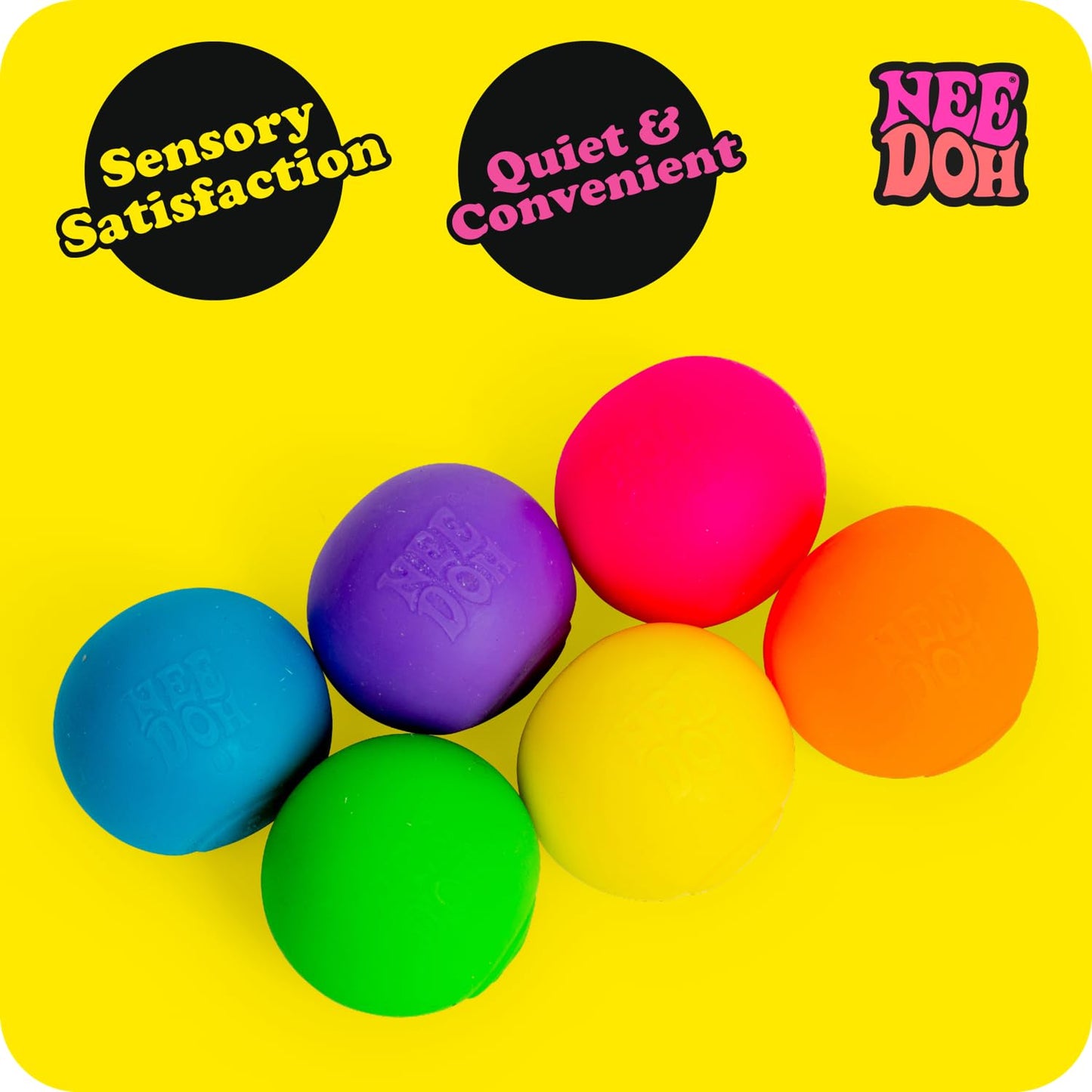 NeeDoh Rainboh | Sensory Fidget Toy | 6 Mini Groovy Globs