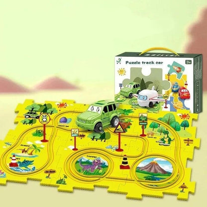Rail Car Puzzle Track Car Play Set