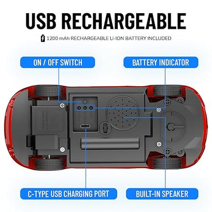 Mirana Doppler Musical Toy Car – Remote + App Control | AR Game | Bluetooth Speaker | Nitro Boost | USB Rechargeable