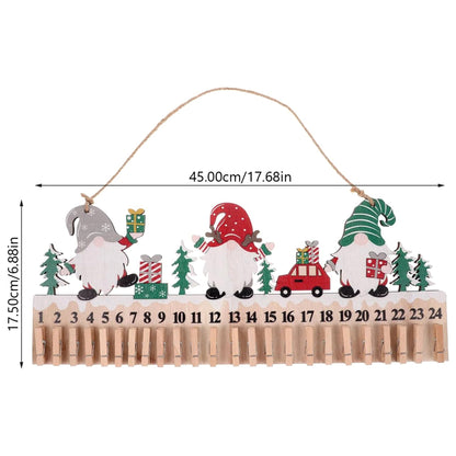 Nordic Gnome Advent Calendar with clips