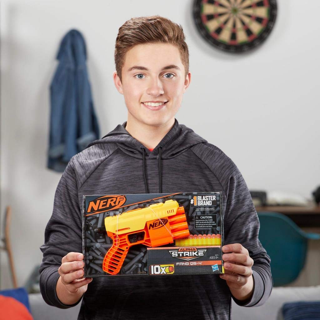 Nerf Alpha Strike Fang Qs-4 Blaster- 4-Dart Blasting