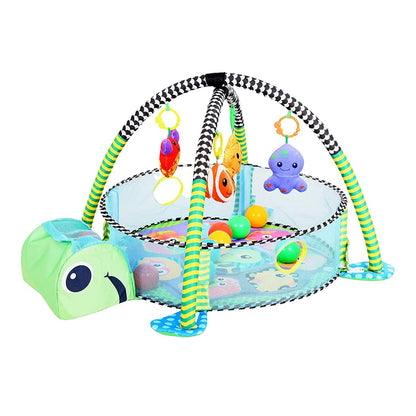 Turtle 3-in-1 Play Gym and Baby Playing Mat