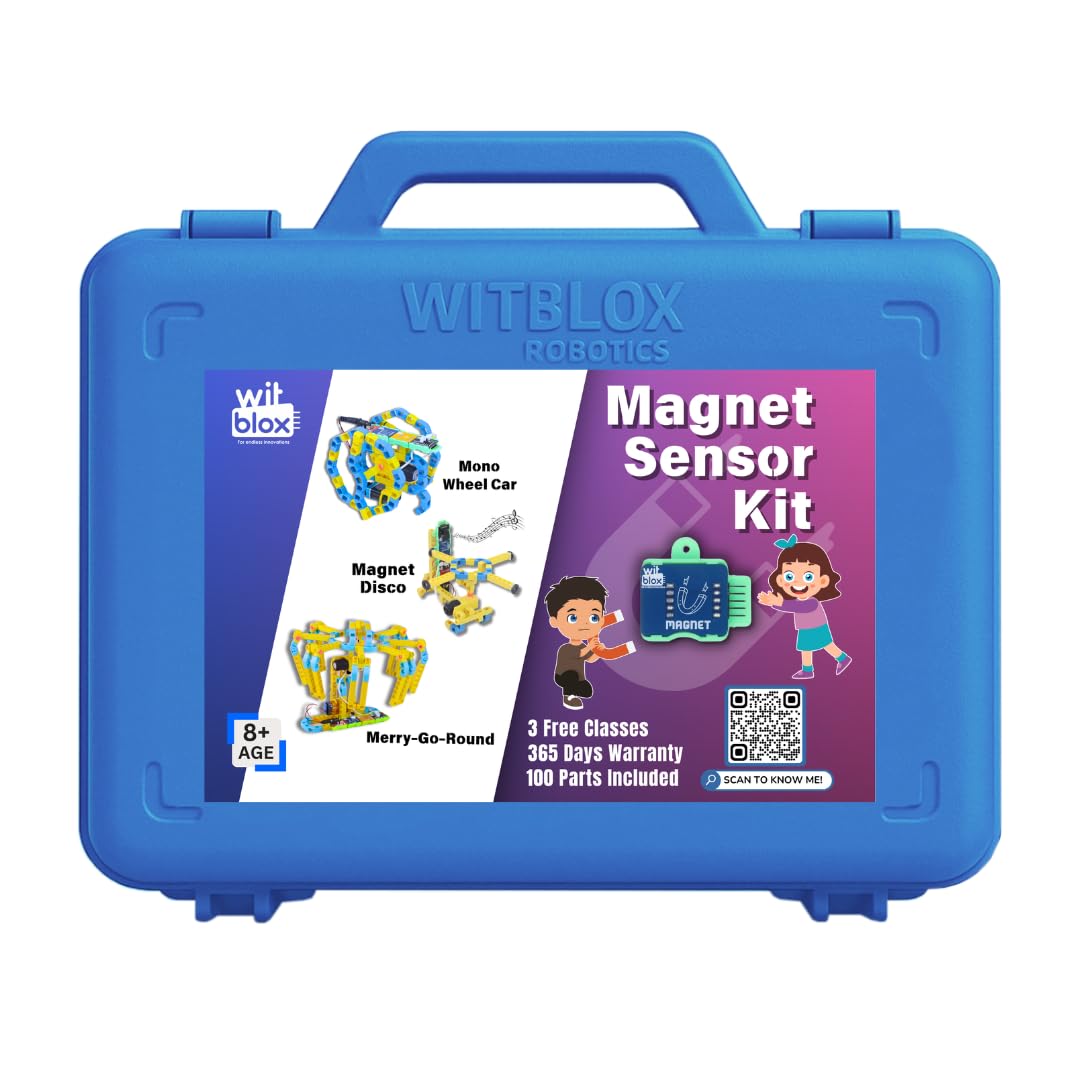 WitBlox Magnet Sensor Kit- 6 in 1 Projects| Smart Electronics Sensors for DIY Robotics Kit, STEM Learning & IOT Projects| Robot Toys for Kids Boys Girls| Birthday Gift Ages 8 9 10 11 12