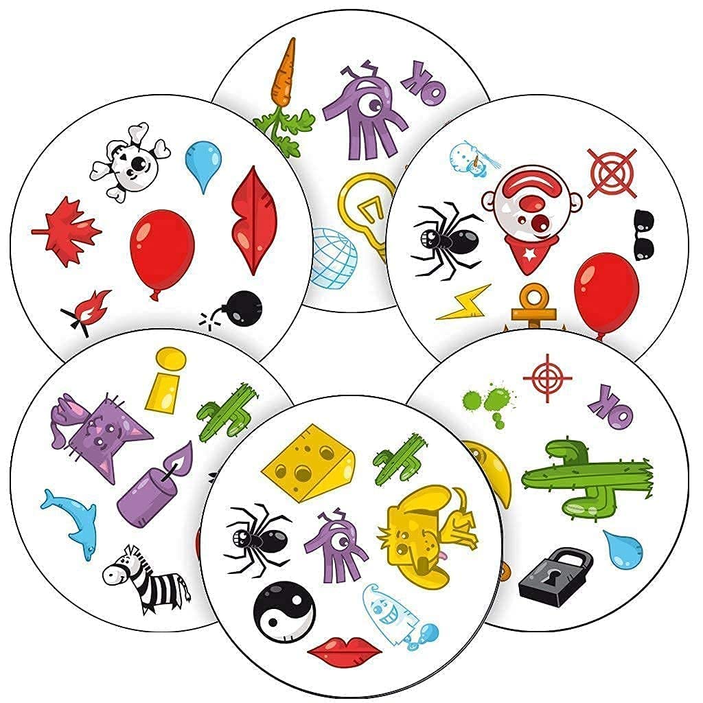 Round Colorful Classic Card Game for Kids
