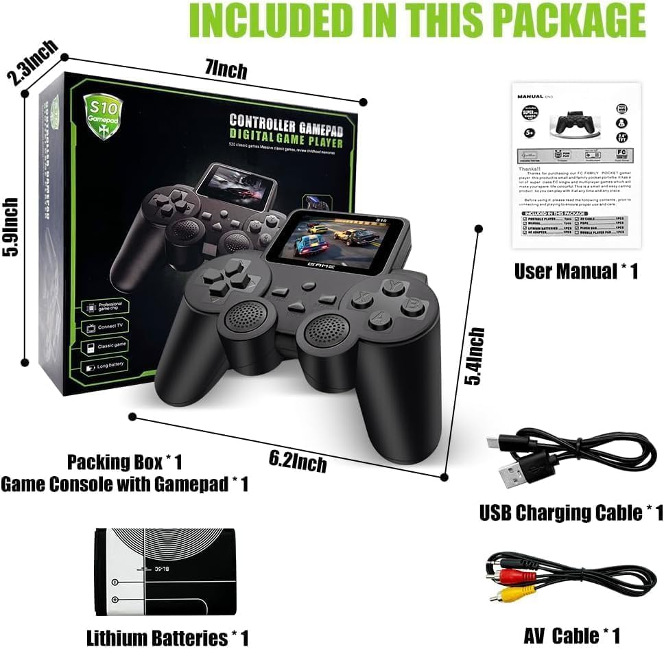 Video Games For Kids 500 in 1 Controller Gamepad Video Game