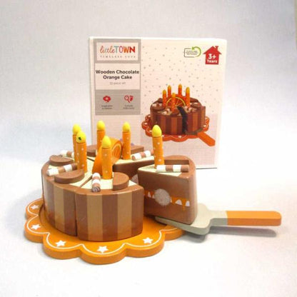 Wooden Chocolate Orange Birthday Cake for Kids