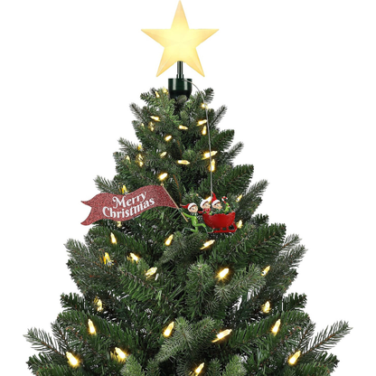 Mr. Christmas  Animated Elves-on-the-Run Tree Topper with Banner