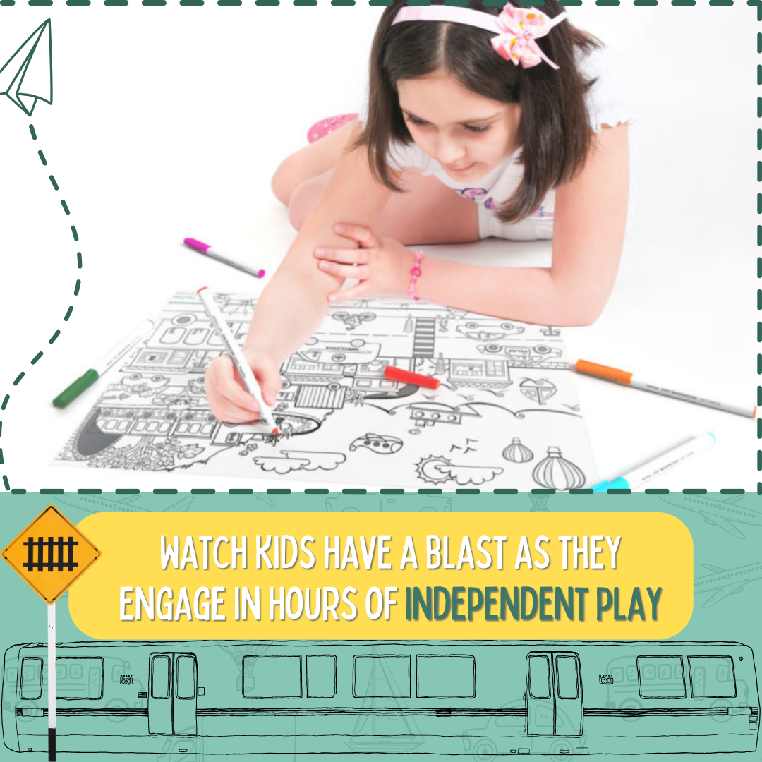 PEPPLAY DOODLE PLACEMATS - VEHICLES