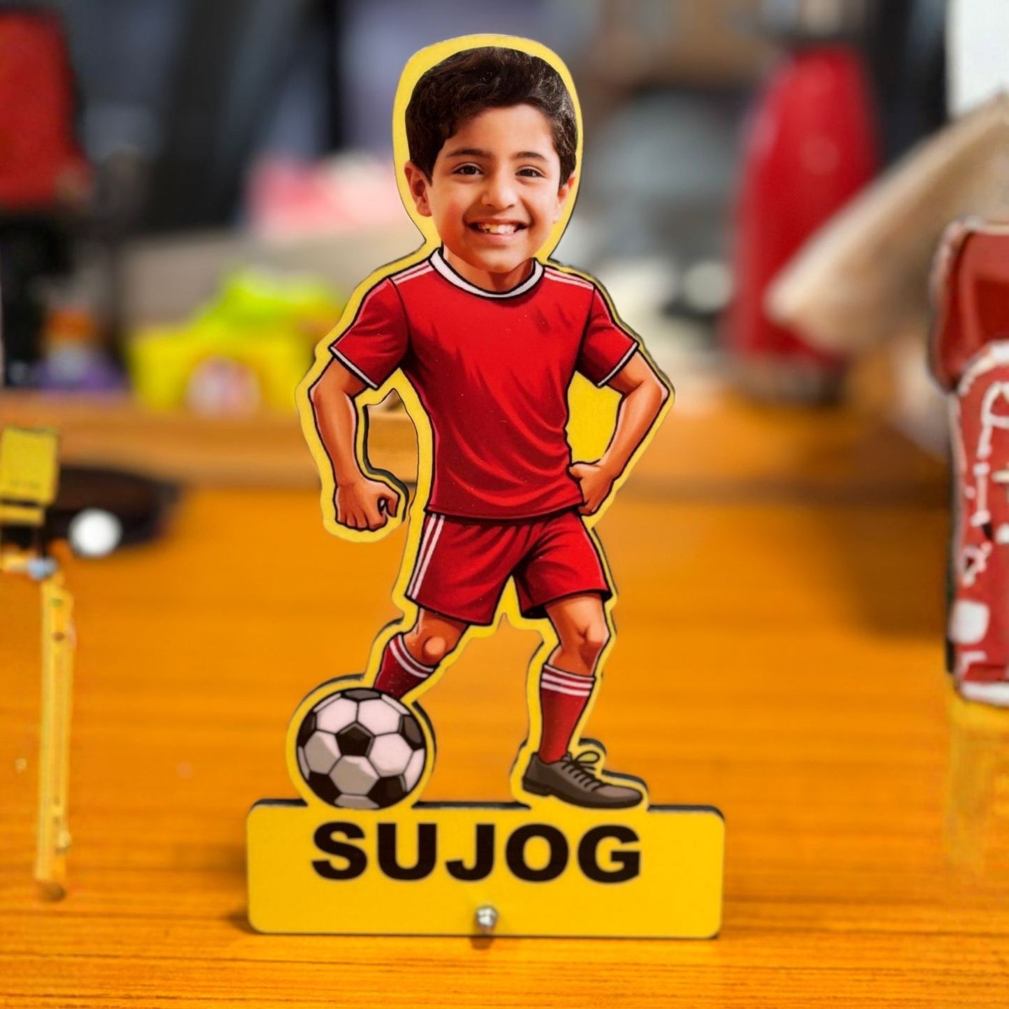 Personalised photo caricature stand