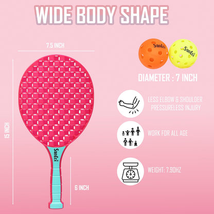 Paddle Ball Game Set with 2 Balls, Indoor Outdoor Play Set for Kids 3+ Years