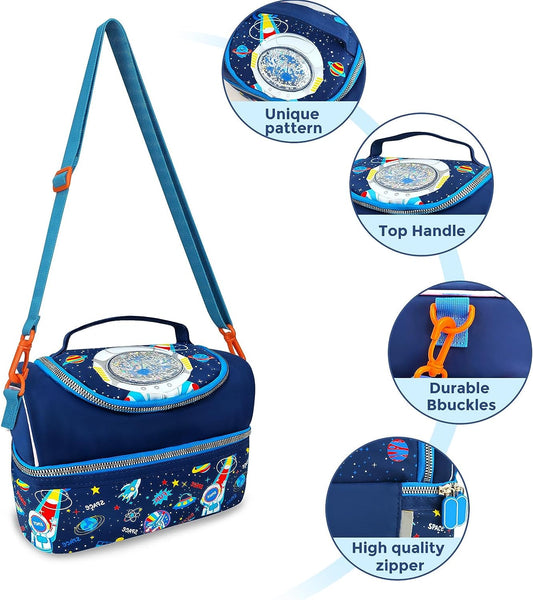 Premium Quality Multipurpose Double Decker Insulated lunch Tiffin Bag For Kids