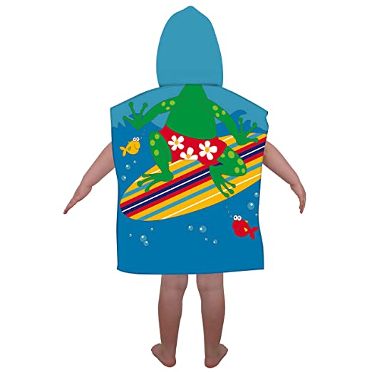 Kid's Printed Hooded Poncho Cotton Powerpuff Bath Towel