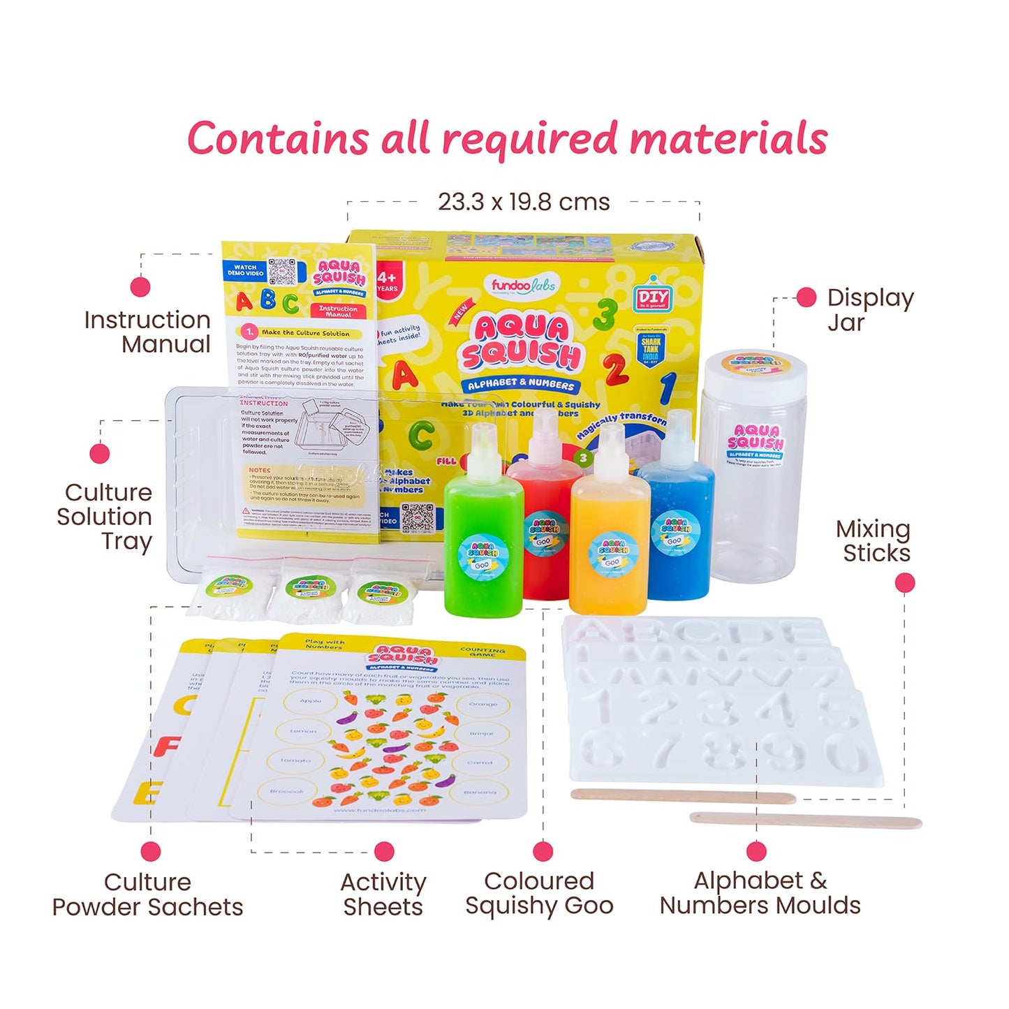 Alphabet & Numbers Aqua Squish Kit