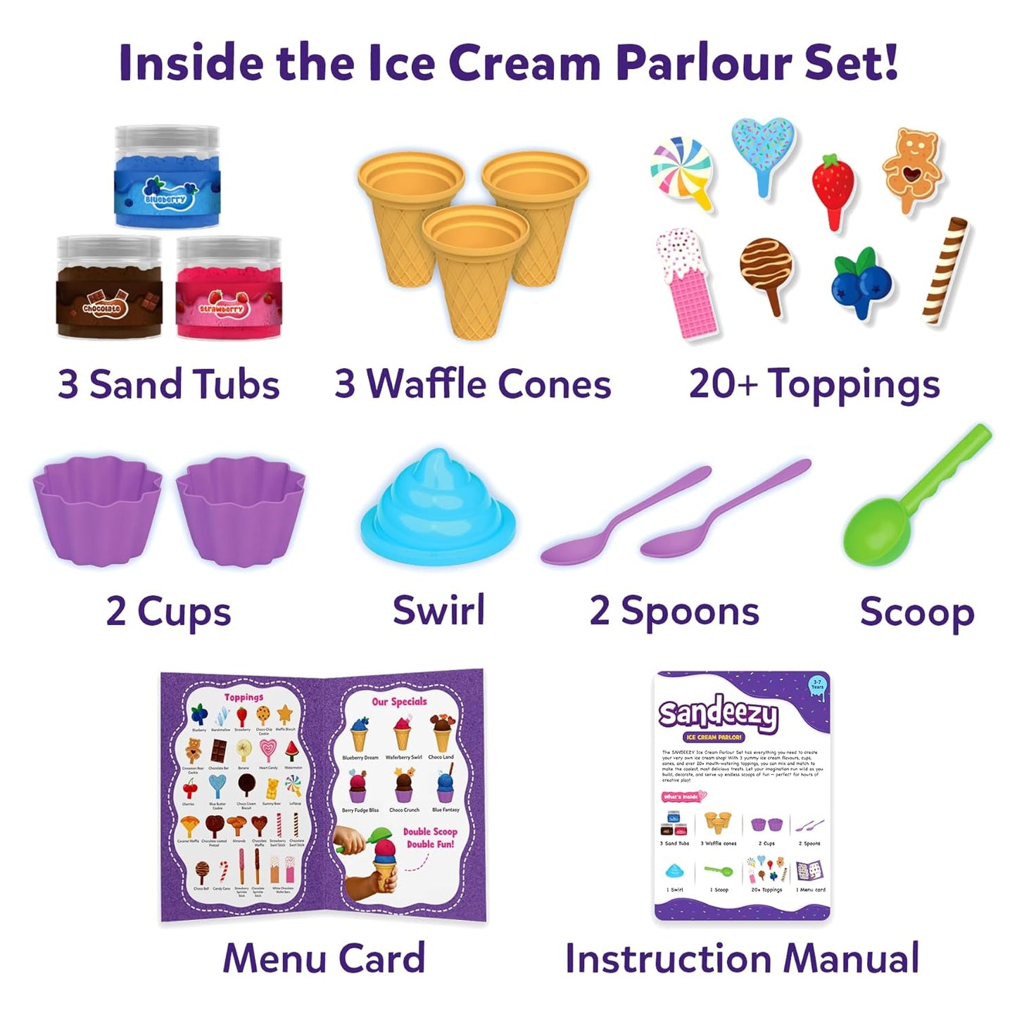 Skillmatics Sandeezy Pretend Play Ice Cream Parlour Set