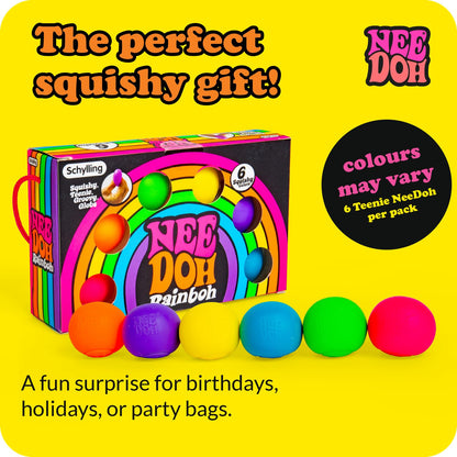 NeeDoh Rainboh | Sensory Fidget Toy | 6 Mini Groovy Globs