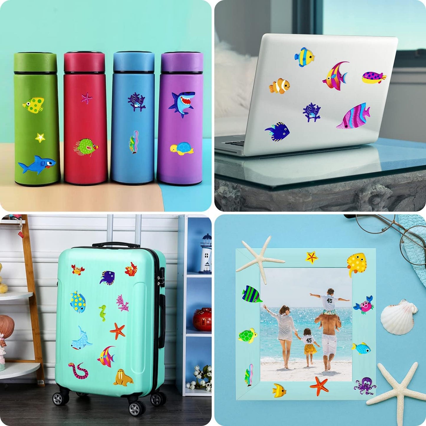 Under Sea Animal Puffy Stickers - 4 Different Sheets 200+Stickers