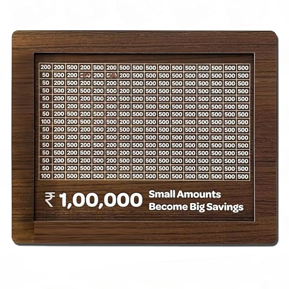Money Saver Wooden Box – ₹1 Lakh Challenge