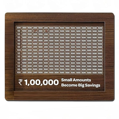 Money Saver Wooden Box – ₹1 Lakh Challenge