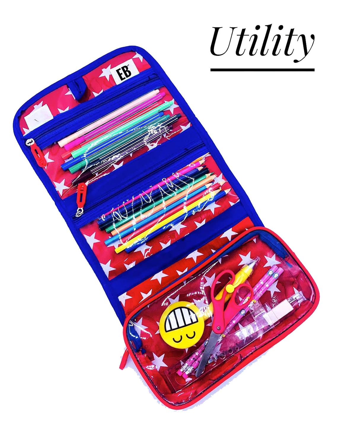 Flip Flap Stationery Organizer Storage Utility Pouch