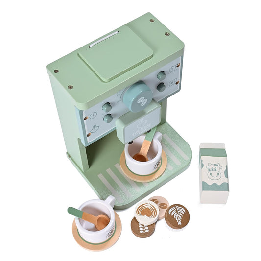 Wooden Kids Toys Kitchen Accessories Green Coffee Maker