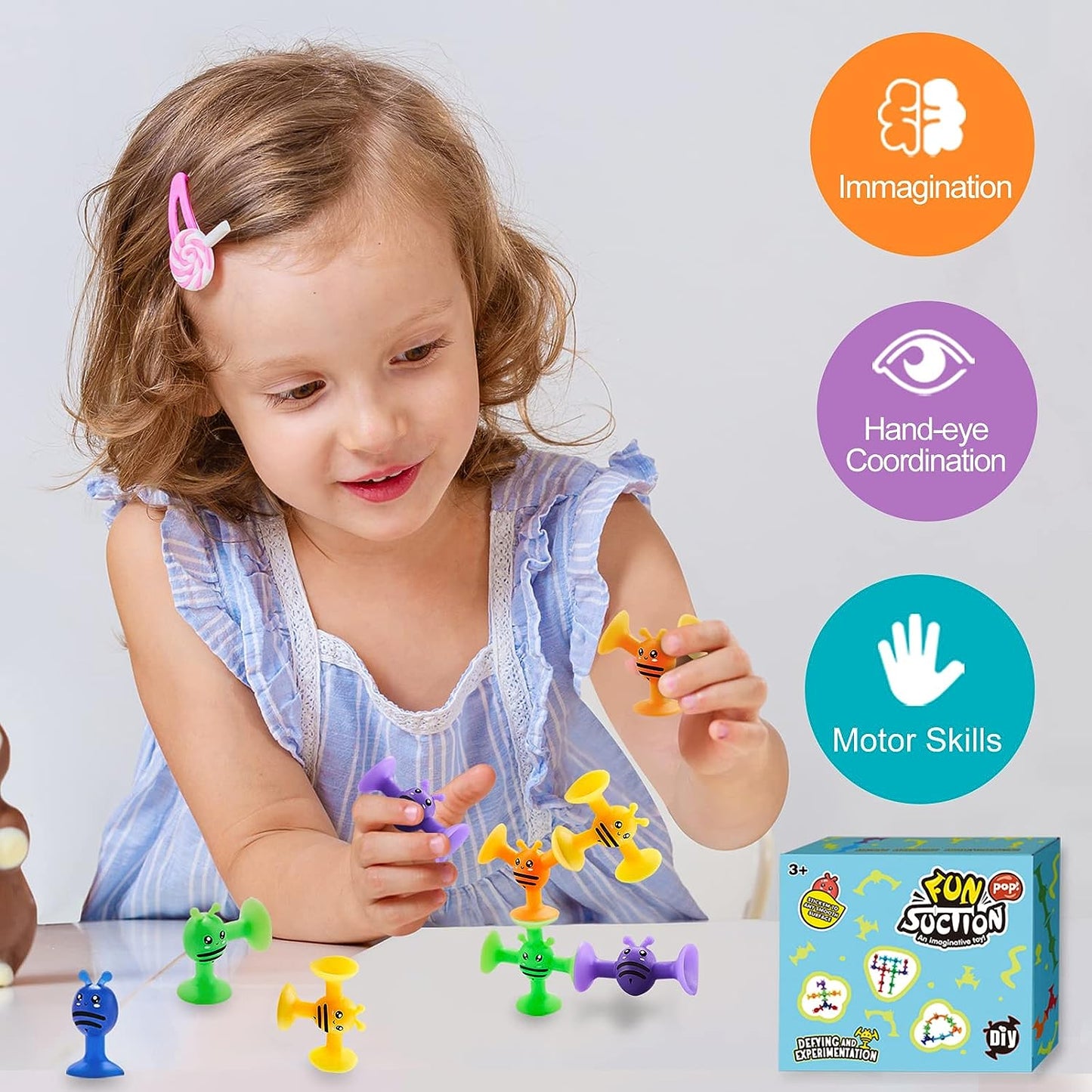 Silicone Suction Cup Toys - 38 Pcs
