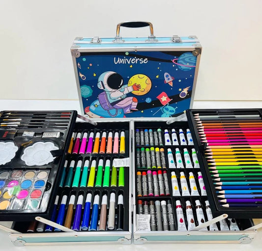 Kids Art Box –  Drawing & Painting Set with Case 🖍️🎨