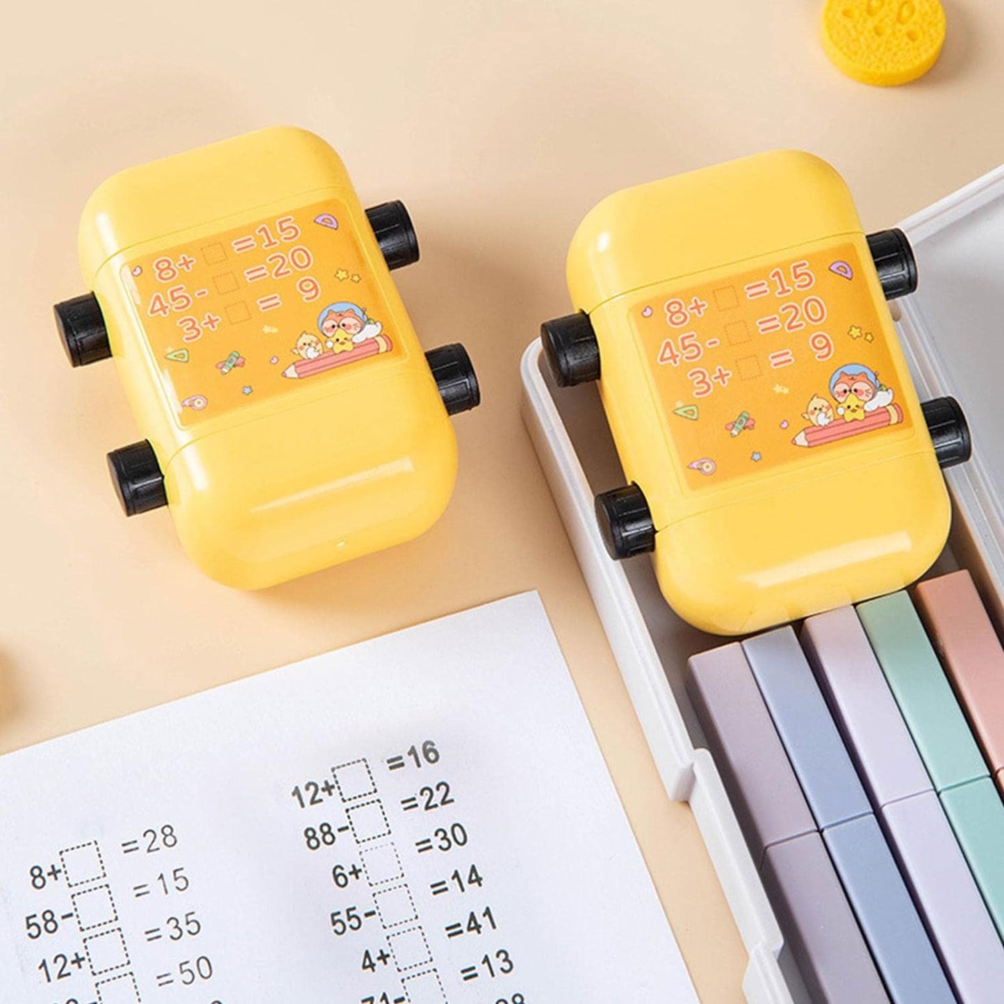 2 in 1 Roller Digital Teaching Smart Math Roller Stamps