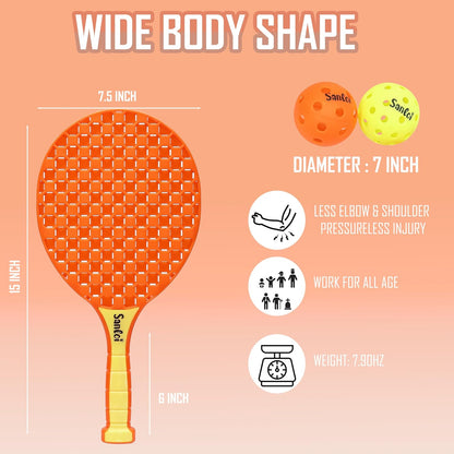 Paddle Ball Game Set with 2 Balls, Indoor Outdoor Play Set for Kids 3+ Years